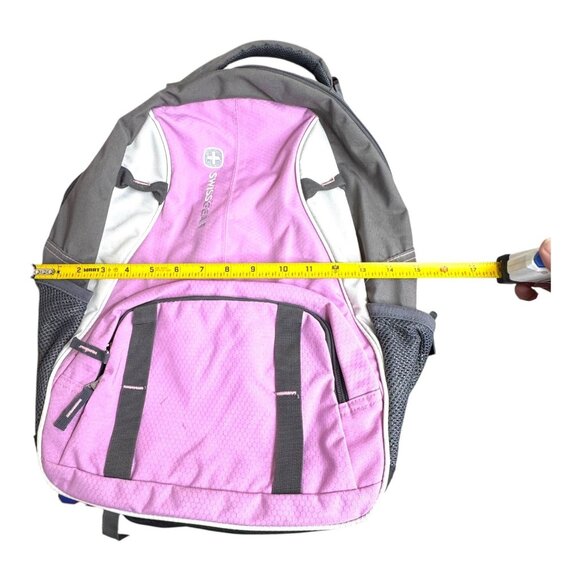 SwissGear Lavender Purple Pink & Grey Hexagon Pattern Backpack Sport Hiking READ - Picture 5 of 10